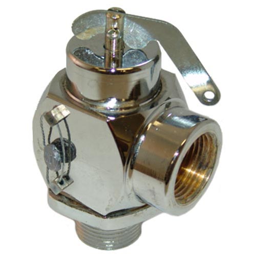 50 PSI Chrome Steam Safety Relief Valve - 3/4" NPT, 625 lb./Hour