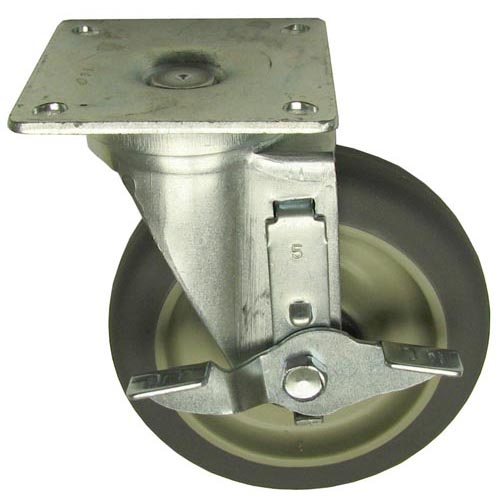 5" Swivel Plate Caster with Brake - 300 lb. Capacity
