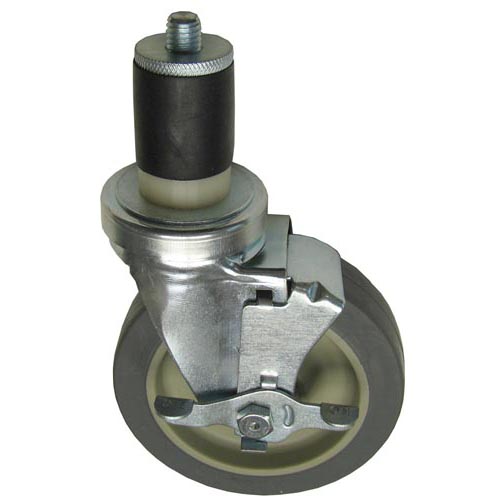 5" Swivel Stem Caster with Brake for 1 5/8" O.D. Tubing - 300 lb. Capacity