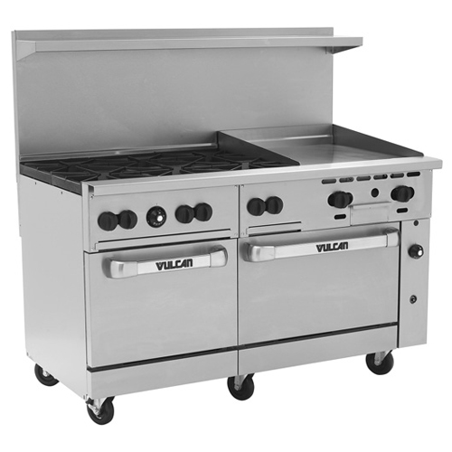 Vulcan 60SC-6B24GP Endurance LP Gas Range 60", 6 Burners, 24" Manual Griddle