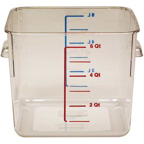 Rubbermaid FG630600CLR Square Storage Container Clear 6 Qt.