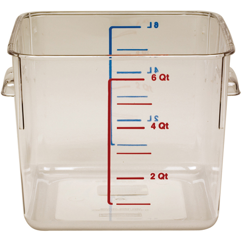 Rubbermaid FG630600CLR Square Storage Container Clear 6 Qt.