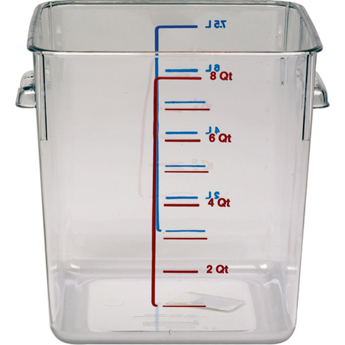 Rubbermaid FG630800CLR Square Storage Container Clear 8 Qt.