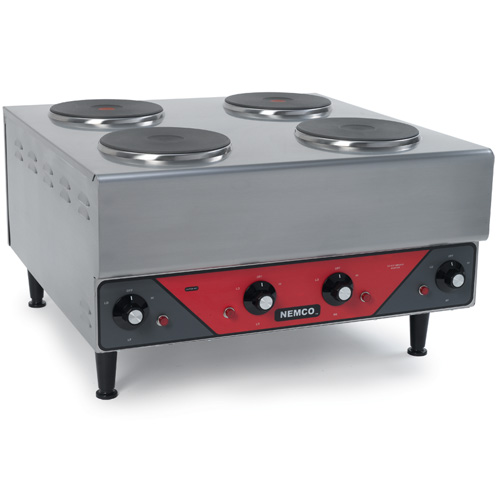 Nemco 6311-2-240 Raised 4-Burner Hot Plate, 240V