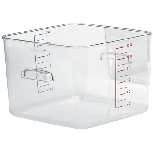 Rubbermaid FG631200CLR Square Storage Container Clear 12 Qt.