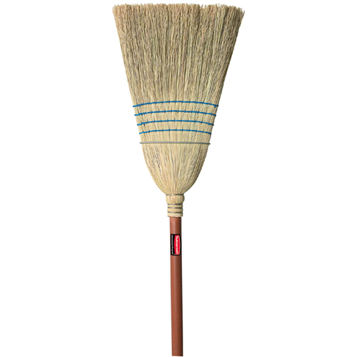 Rubbermaid Corn Broom, Warehouse, 1-1/8" Dia (2.9 cm) Stained/Lacquered Handle