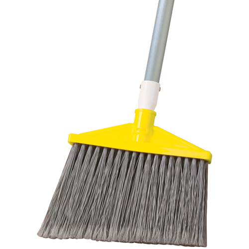 Rubbermaid FG638500GRAY Broom, 1" Dia Aluminum Handle,Flagged Polypropylene Fill