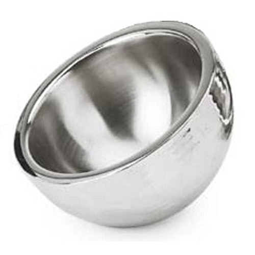 Eastern Tabletop 7206 6" 20 Oz. Insulated Hammered Round Bowl Stainless Steel