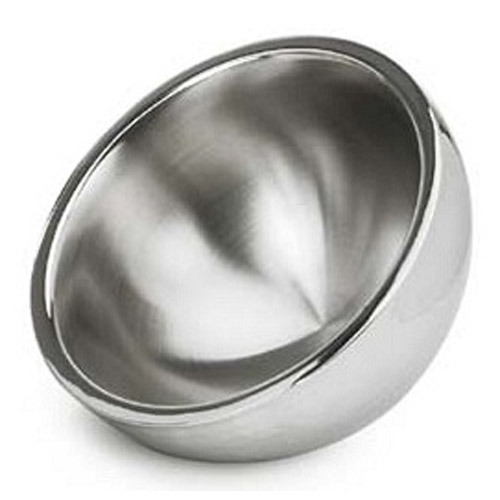 Eastern Tabletop 7208 8" 50 Oz. Insulated Hammered Round Bowl Stainless Steel