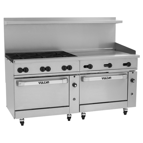 Vulcan 72CC-6B36G Endurance Natural Gas Range 72", 6 Burners, 36" Manual Griddle