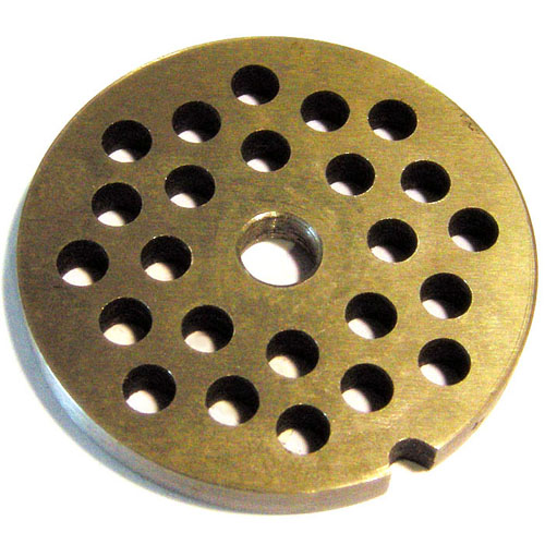 Chopper/Grinder Plate, # 8 Hub, 1/4" Holes