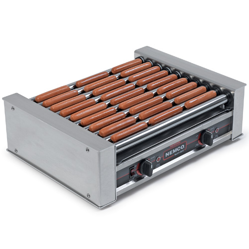 Nemco 8027 Hot Dog Roller Grill, Chrome Rollers - 27 Hog Dogs Capacity