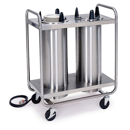 Lakeside LA8405 Mobile Heated Open Frame Dish Dispenser 4-Stack, Plate Size: 5-1/8" to 5-3/4"