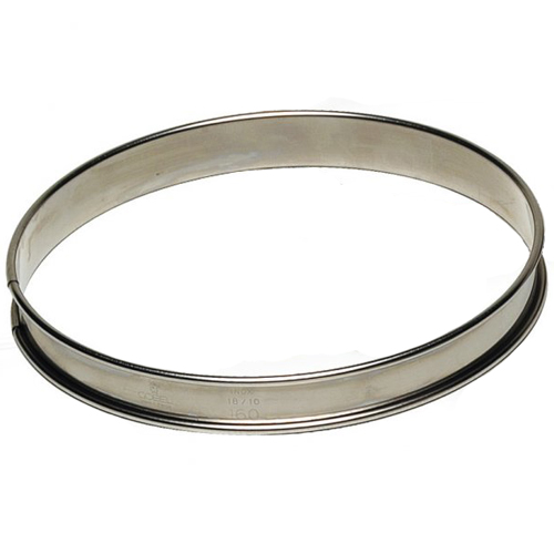 Gobel Stainless Steel Round Tart Ring, 260mm (10-1/4") x 3/4" High