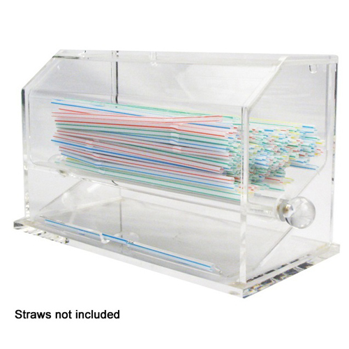 Winco ACSD-712 Clear Acrylic Straw Dispenser