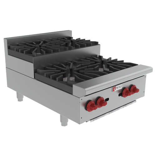 Wolf AHP424U Countertop Natural Gas Achiever Hotplate 24", Step-Up Burner