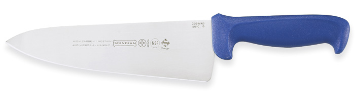 Mundial Cook's Knife 8" Blade, Blue Handle