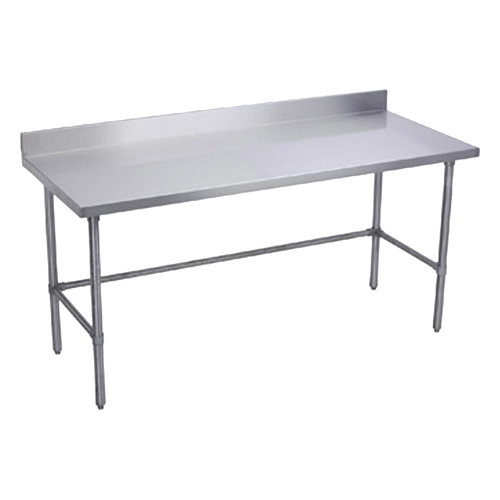 B5SG30120-RCB Stainless Steel Work Table 30" Deep with 5" Back Splash - 120" W