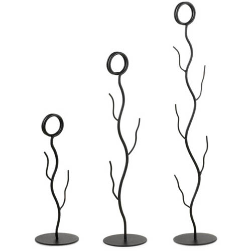 Number Stand, Black-Powder-Coated Metal, Branch Style