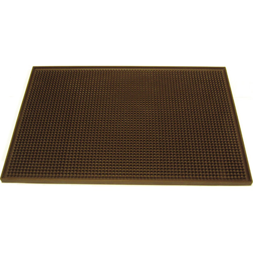 Winco BM-1812B Bar Service Mat 18" x 12" Brown