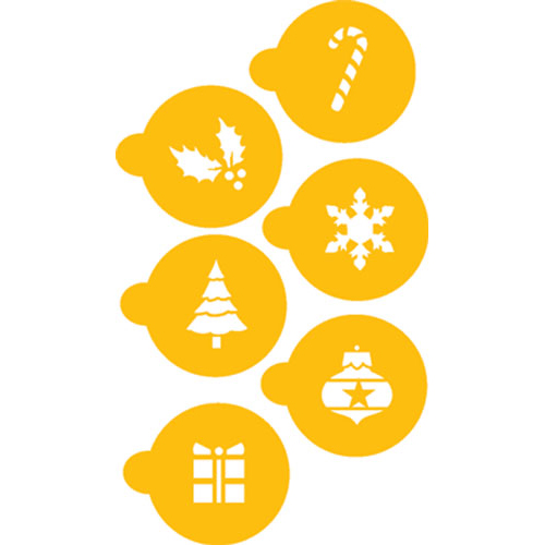 Designer Stencils Decorating Stencil Holiday Cupcake/Cookie Tops