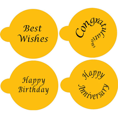 Designer Stencils Special Occasions Cupcake / Cookie Tops