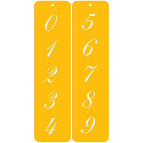 Designer Stencils Decorating Stencil Script Numbers