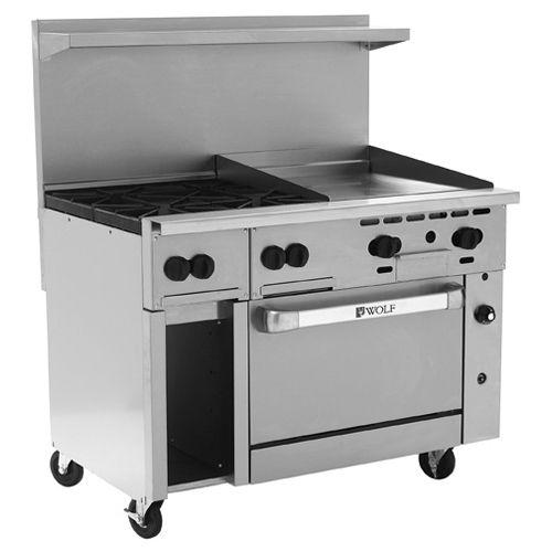 Wolf C48C-4B24GTN Challenger Natural Gas Range 48", 4 Burners, 24" Griddle