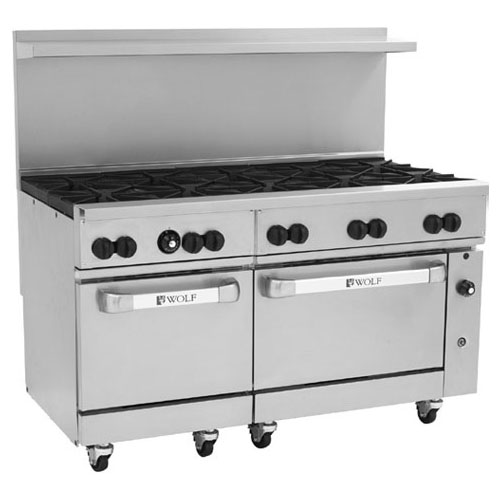 Wolf C60SS-10BN Challenger Natural Gas Range 60", 10 Burners