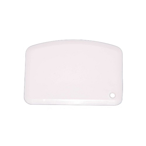 C.R. Mfg Plastic Dough Scraper, 3.75" x 5.5" White