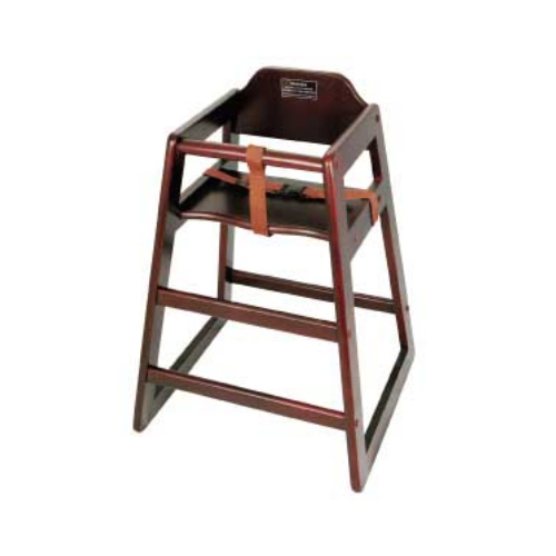 Winco Assembled Mahogany High Chair - Pack Of 3