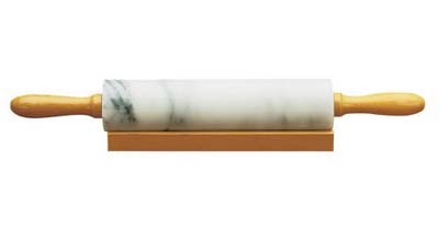 Fox Run Marble Rolling Pin with Wooden Handles