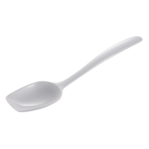 10" Melamine Food Serving Spoon, White