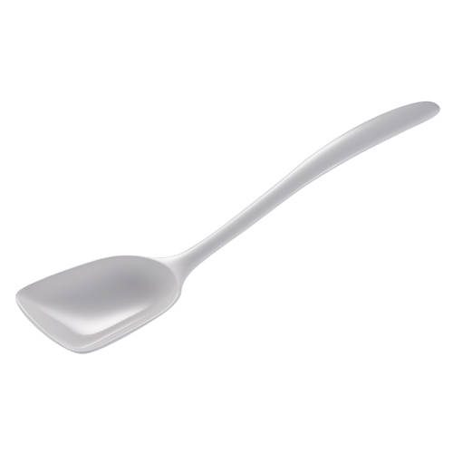 11" Melamine Food Serving Spoon, White