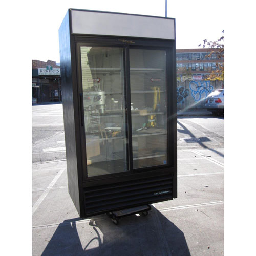 True 2 Door Glass Refrigerator Model # GDM-37 Used Very Good Condition