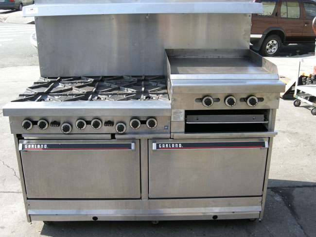 Garland Gas Restaurant Range 5 Foot Range and Griddle - Used Condition