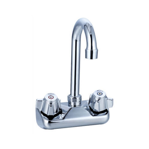 Wall Mount Hand-Sink Gooseneck Faucet 4"