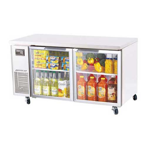 Turbo Air JUR-60-G Glass Door Undercounter Refrigerator - 60"