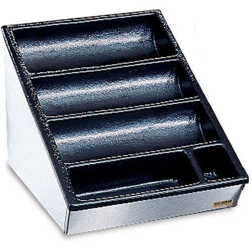 San Jamar L2100 S/S 22 Gauge Lid Organizer, 65 Degree Angle, 12.75" Size