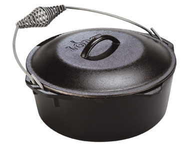 Lodge Logic Black Dutch Oven, 9 Quart (13-1/4" Dia, 4-3/4" Deep)