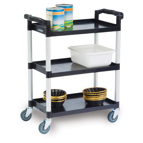 Lakeside 2500 Economy Plastic Utility Cart - Black