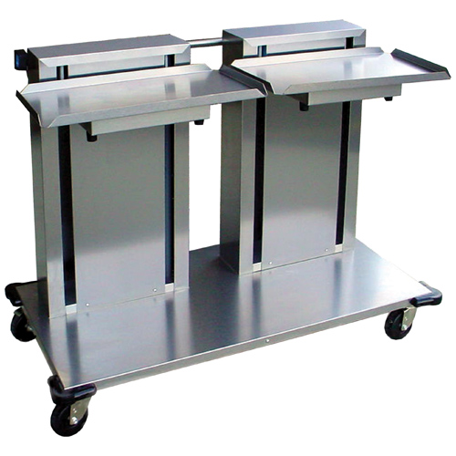 Lakeside 2814 Mobile Cantilever Dispenser 12" x 22" Trays - Double Platform