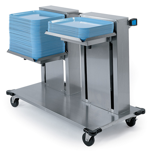 Lakeside 2816 Mobile Cantilever Dispenser 10" x 20" Racks - Double Platform