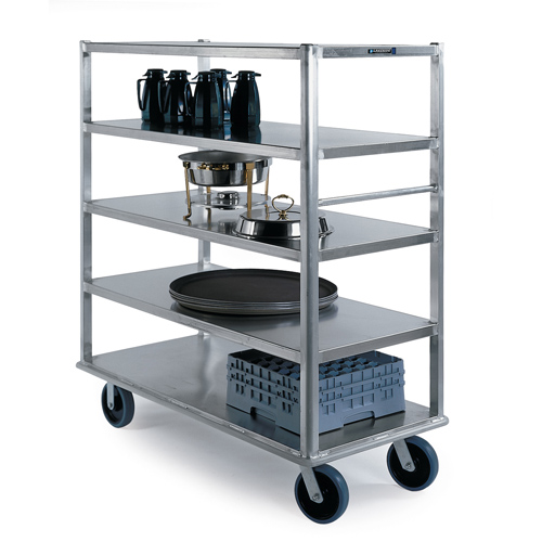 Lakeside LA4596 Aluminum Banquet Cart - 500 Lb. Cap. - 5 Shelf - 27" x 73"