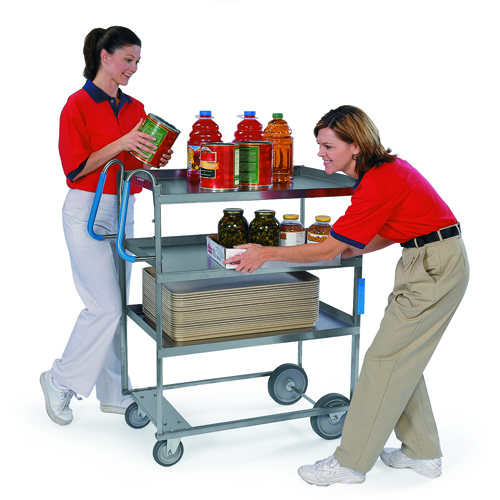 Lakeside LA5915 3 Shelf Ergo-One Stainless Steel Utility Cart (NSF Listed) - Shelf Size: 18" x 27"