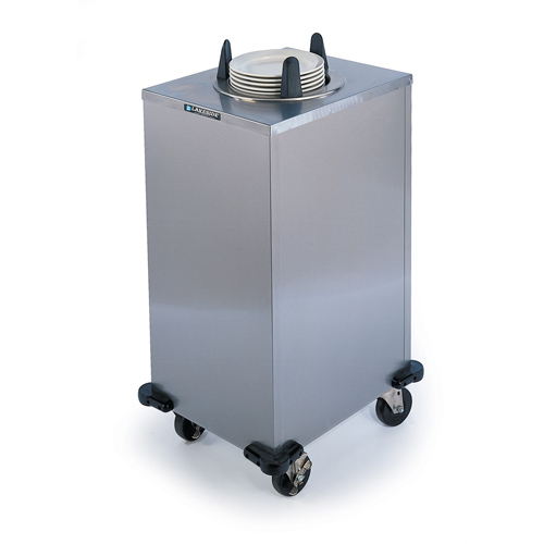 Lakeside LA6112 Mobile Heated Enclosed-Cabinet Dish Dispenser - Round, Plate Size: 11-1/4" to 12-1/4"