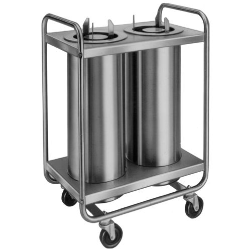 Lakeside LA774 Mobile Unheated Self-Leveling Dish Dispenser 2-Stack, Plate Size: 8 3/4" to 12"