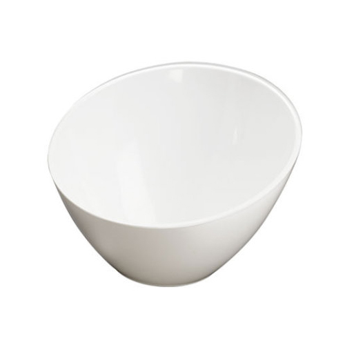 American Metalcraft White Slanted Melamine Bowl 11-3/16" x 6-1/2" H - Pack of 6