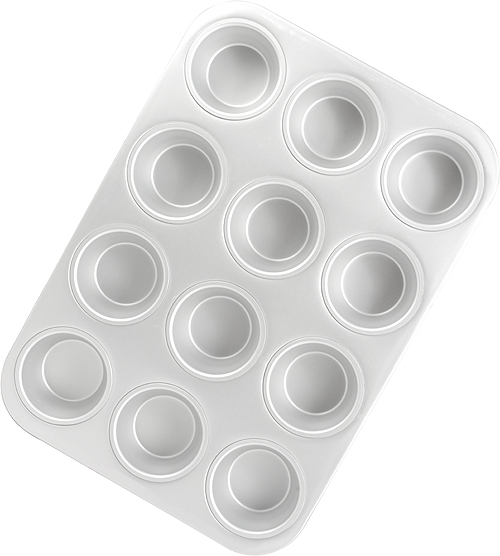 Standard Muffin-Cupcake Pan 12 Cavity 2 x 2-3/4 Inches by Fat Daddio's Fat  Daddio's