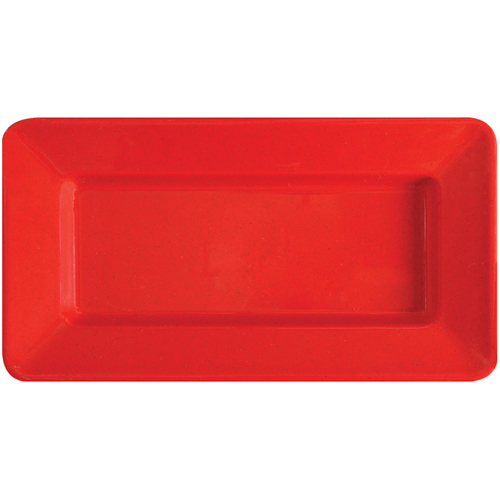 G. E. T. Melamine Plates, Rectangle, Red Sensation Series, 15" x 8" x 1.5" Deep - Case of 12